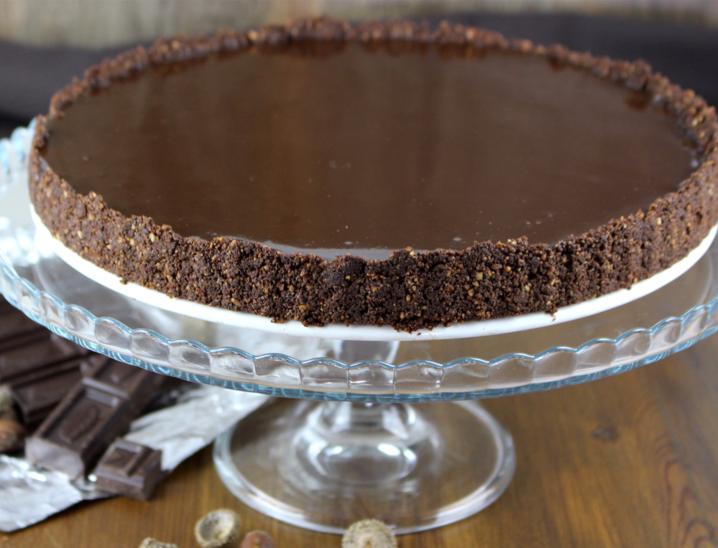 Torta de chocolate con glaseado espejo