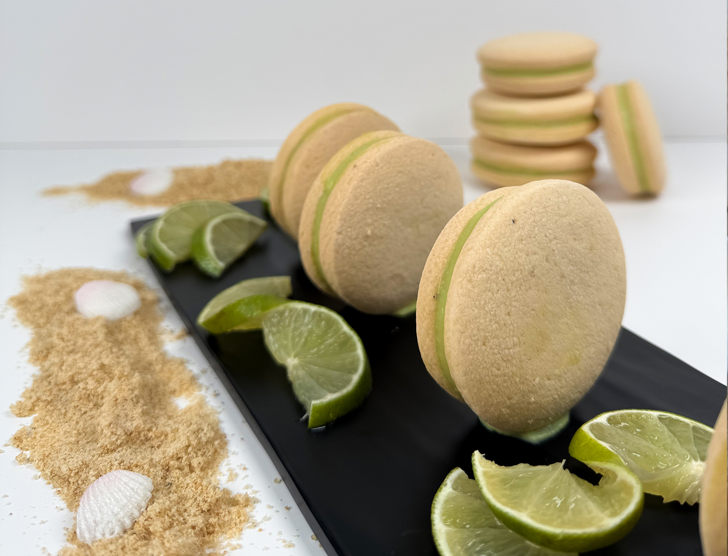 Alfajores rellenos con Crema de limón
